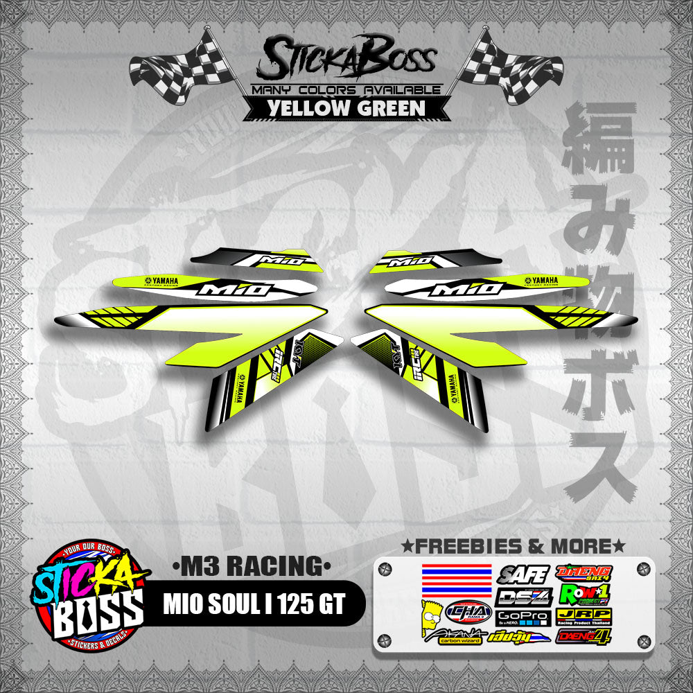 MIO SOUL I 125 GT DECALS ( M3 RACING )【WITH FREEBIES】