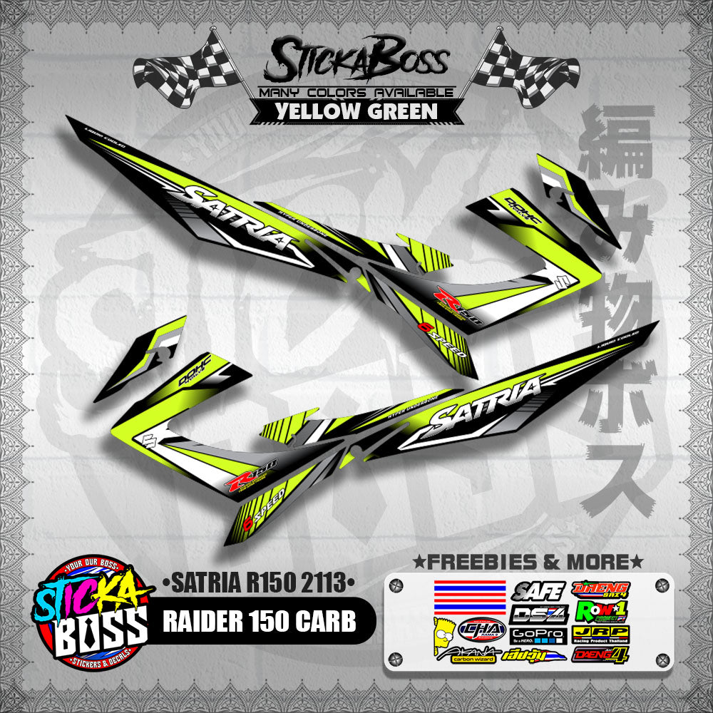 RAIDER 150 CARB DECALS ( SATRIA R150 2113 ) [ PREMIUM GLOSSY LAMINATED ]【WITH FREEBIES】