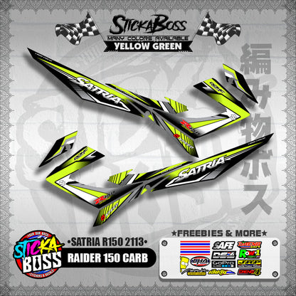 RAIDER 150 CARB DECALS ( SATRIA R150 2113 ) [ PREMIUM GLOSSY LAMINATED ]【WITH FREEBIES】