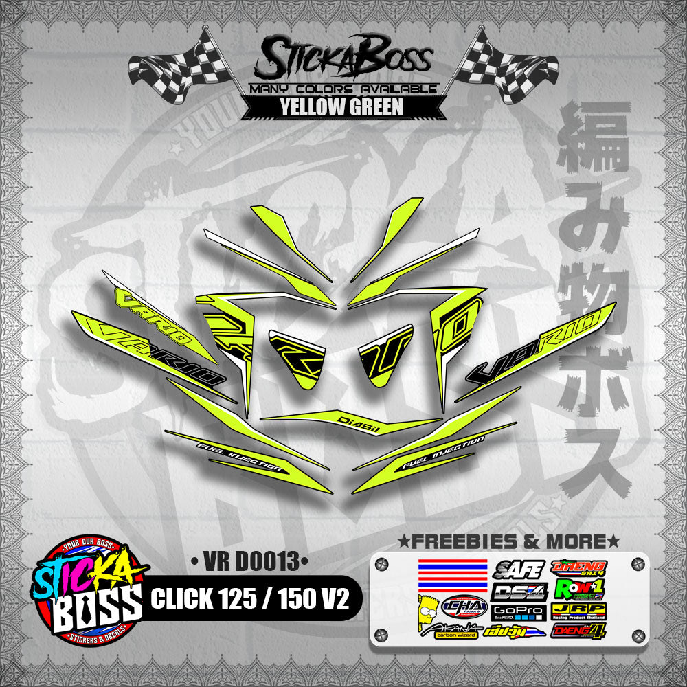 CLICK 125 / 150 V2 DECALS ( VR D0013 )【WITH FREEBIES】
