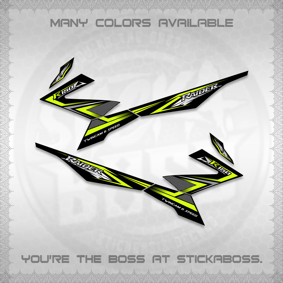 RAIDER 150 FI DECALS (TH CODE 1) STICKER DECALS BY STICKABOSS
