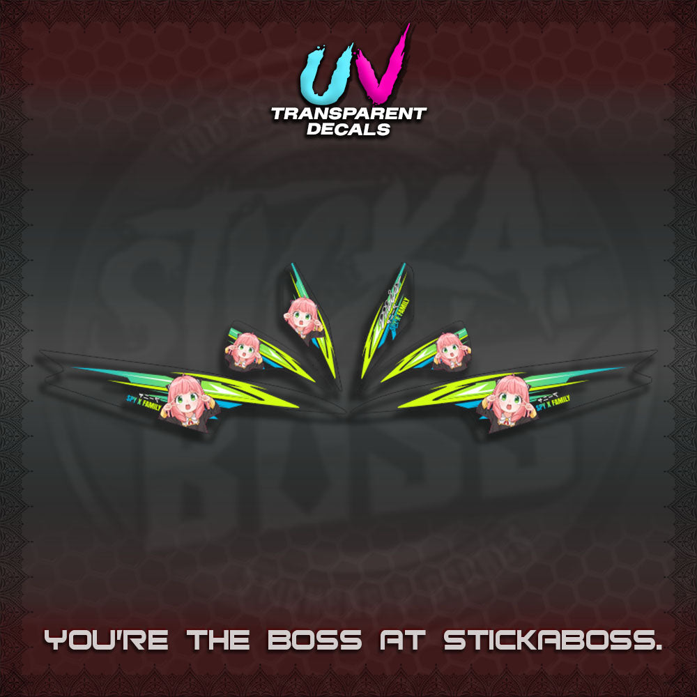 MIO SPORTY UV TRANSPARENT DECALS (2026 ANYA MOTIF DESIGN)STICKER DECALS By STICKABOSS