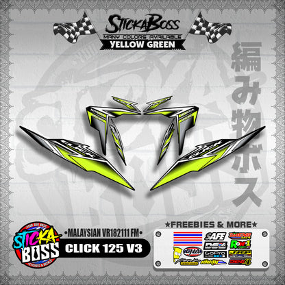 CLICK 125 V3 DECALS ( MALAYSIAN VR182111 FM )【WITH FREEBIES】