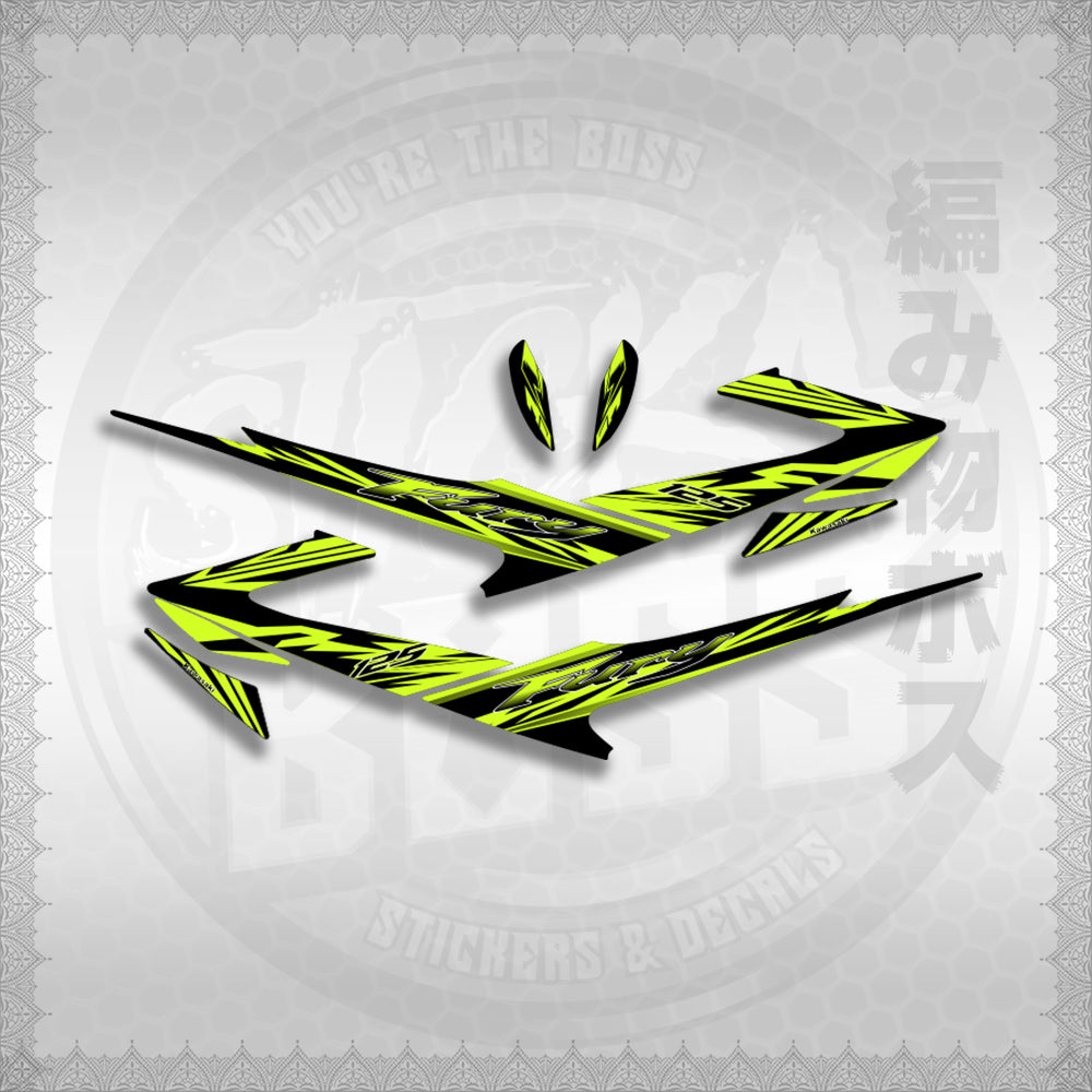 FURY 125 LUEFI RACE FLARE STICKER DECALS By STICKABOSS (SOFIE LAMINATED WATERPROOF)