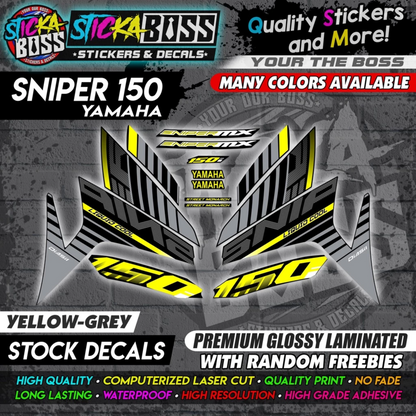YAMAHA SNIPER 150 Stock Decals [ASSORTED COLORS] Sticker【PREMIUM GLOSSY LAMINATED】