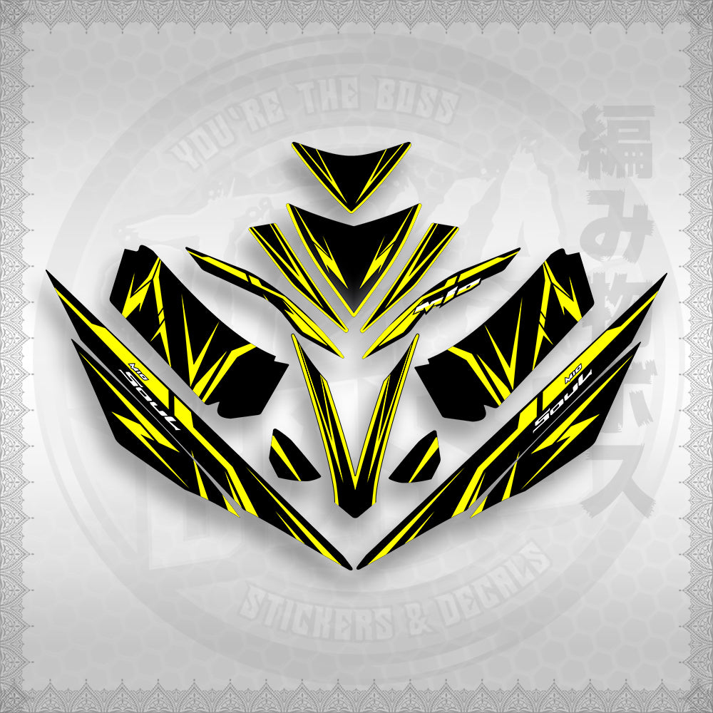 STICKER DECALS for MIO 4 (MIRGADE) By STICKABOSS (SOFIE LAMINATED WATERPROOF)