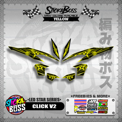 CLICK V2 DECALS ( LED STAR SERIES )【WITH FREEBIES】