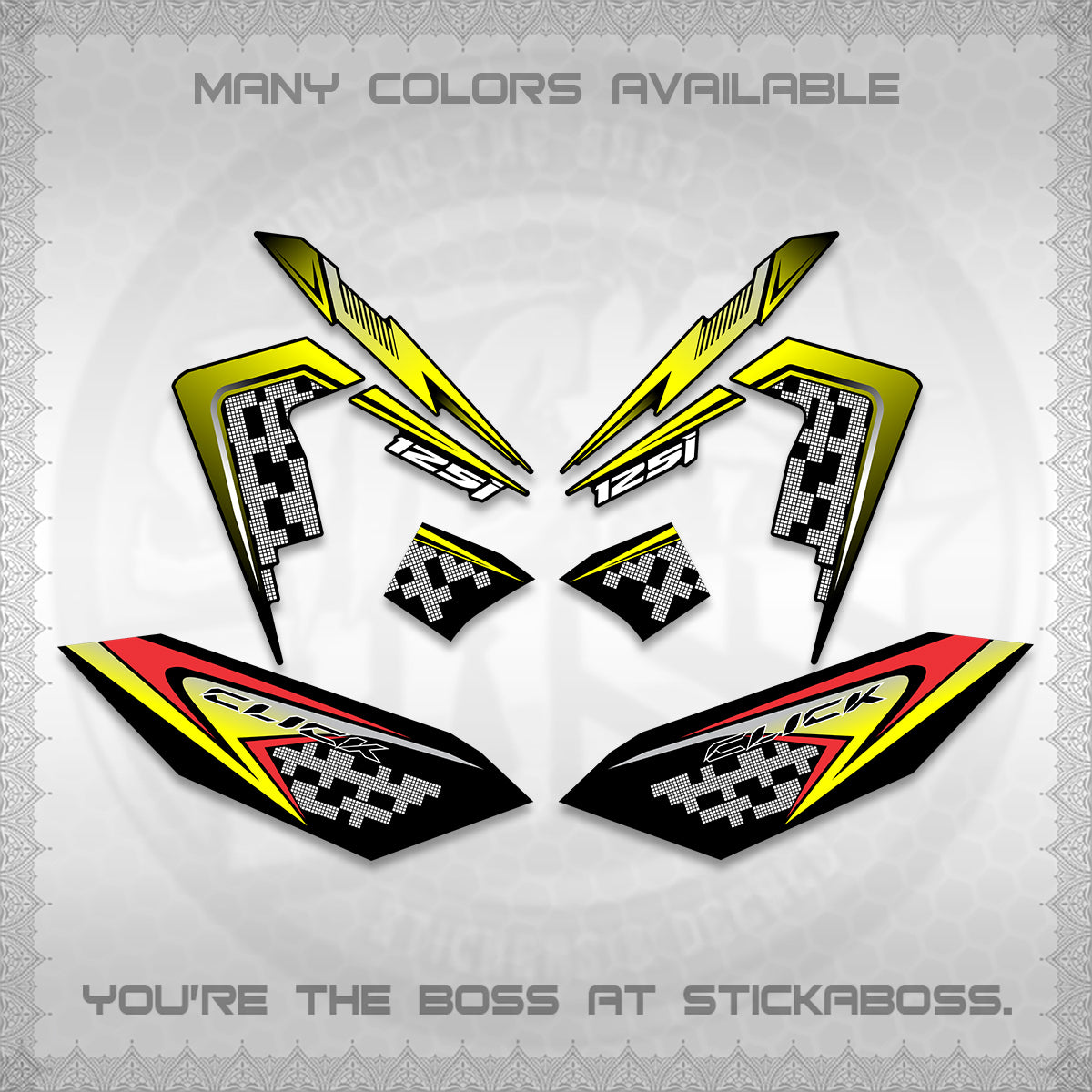 CLICK 125 V4 VIETNAM DECALS (2026 TERBARU MOTIF DESIGN) STICKER KITS BY STICKABOSS