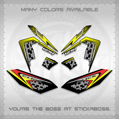 CLICK 125 V4 VIETNAM DECALS (2026 TERBARU MOTIF DESIGN) STICKER KITS BY STICKABOSS