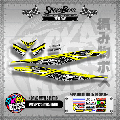 WAVE 125i THAILAND DECALS ( CAMO WAVE S MOTIF )【WITH FREEBIES】