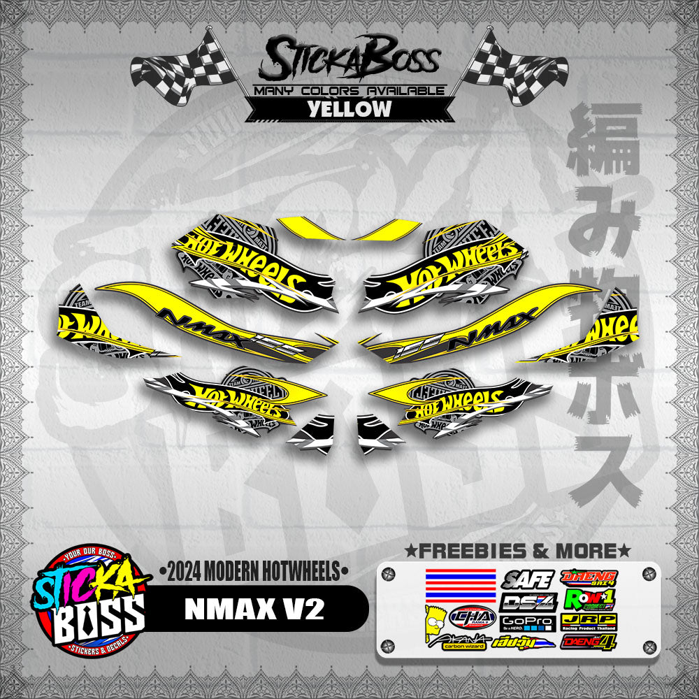 NMAX V2 DECALS ( 2024 MODERN HOTWHEELS )【WITH FREEBIES】