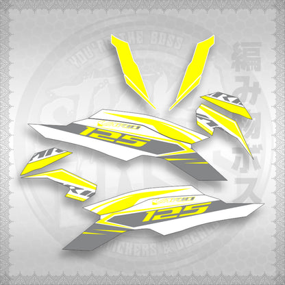 STICKER DECALS for CLICK 125 V3 MALAY / INDO CONCEPT (CV3FOWHSLSTA30) By STICKABOSS (SOFIE LAMINATED)