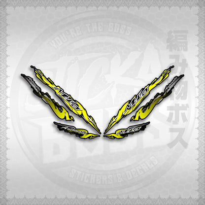 STICKER DECALS for MIO 1 / SMILE (MIR25SLCR) By STICKABOSS (SOFIE LAMINATED WATERPROOF)