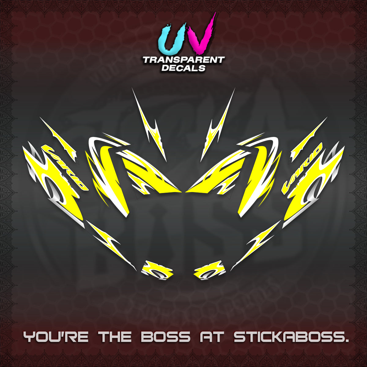 CLICK 125 V4 VARIO STRIPING UV TRANSPARENT DECALS (2026 NEW LED DESIGN) STICKER DECALS By STICKABOSS
