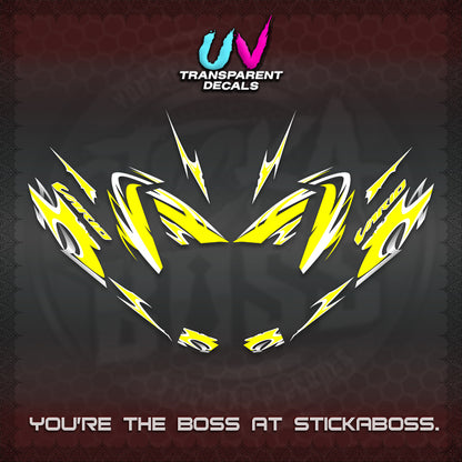 CLICK 125 V4 VARIO STRIPING UV TRANSPARENT DECALS (2026 NEW LED DESIGN) STICKER DECALS By STICKABOSS