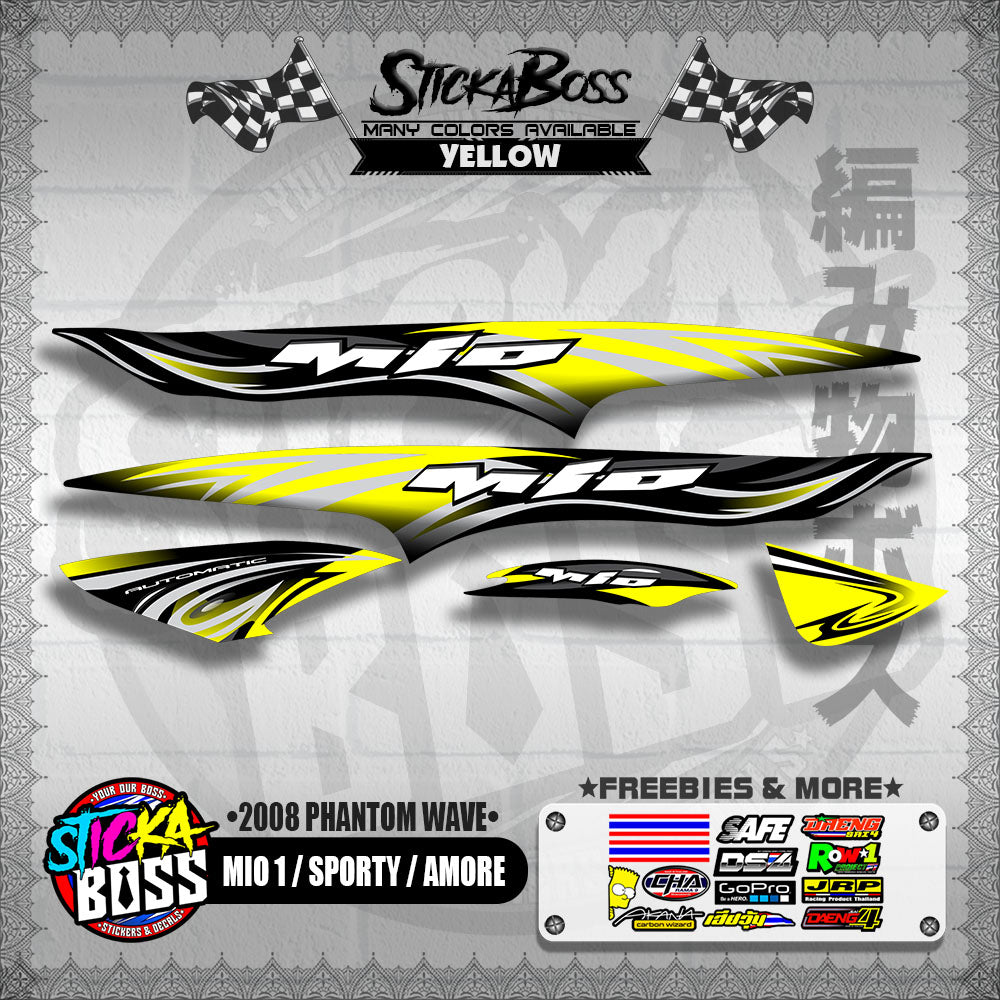 MIO 1 / SPORTY / AMORE DECALS ( 2008 PHANTOM WAVE )【WITH FREEBIES】
