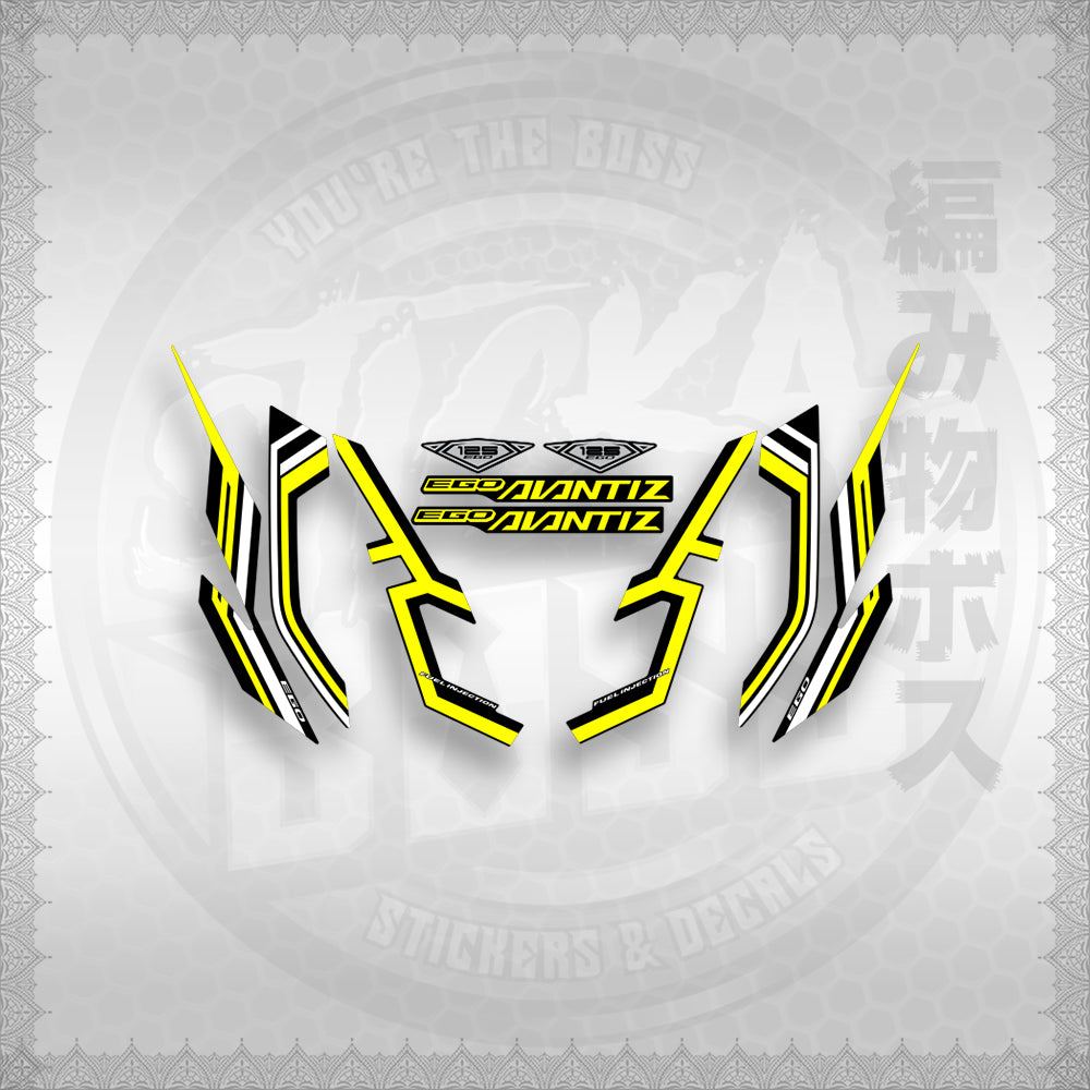 STICKER DECALS for MIO SOUL i125 (MSIEGAVCUDE17) By STICKABOSS (SOFIE LAMINATED WATERPROOF)