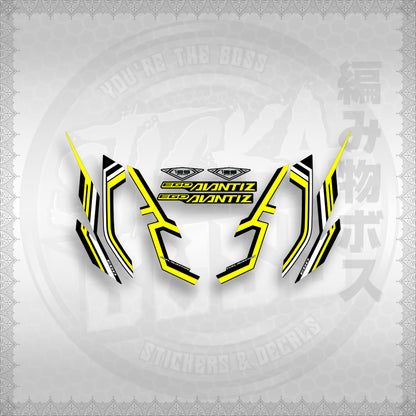 STICKER DECALS for MIO SOUL i125 (MSIEGAVCUDE17) By STICKABOSS (SOFIE LAMINATED WATERPROOF)