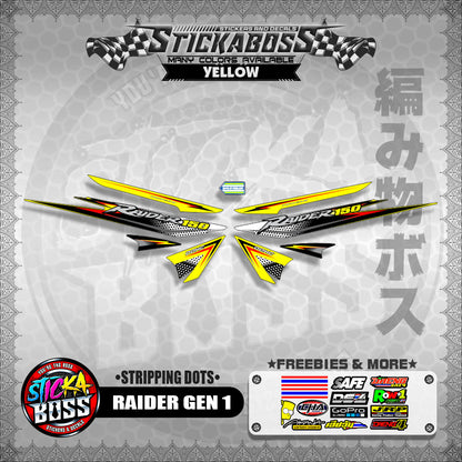 RAIDER GEN 1 STICKER DECAL ( STRIPPING DOTS)【WITH FREEBIES】