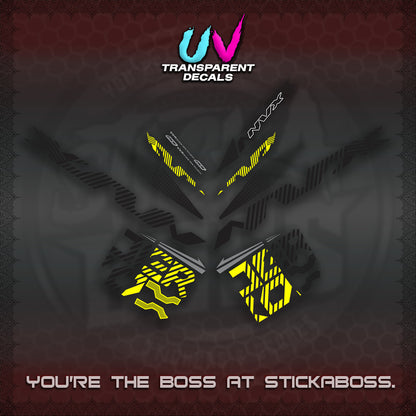 AEROX V2 NVX UV TRANSPARENT DECALS (2024 NEW 001 DESIGN) STICKER DECALS By STICKABOSS