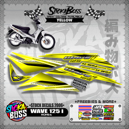 HONDA WAVE 125 i ( STOCK DECALS 2006 )【WITH FREEBIES】