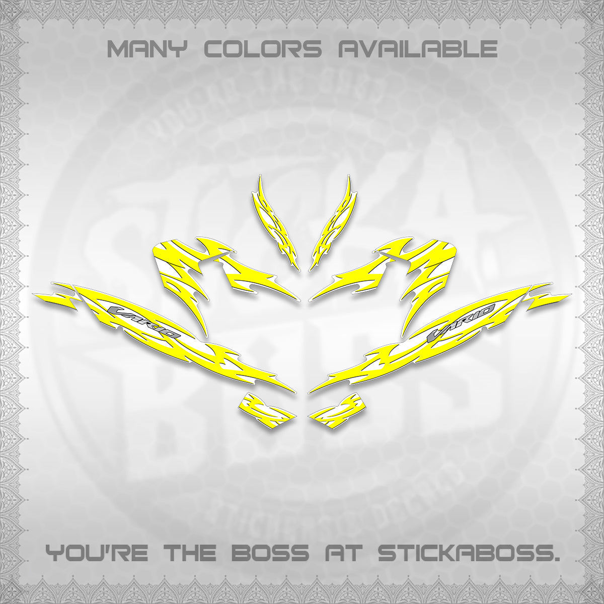 CLICK 125 V4 INDO VARIO FOR WHITE DECALS (2026 NUSANTARA STRIPING) STICKER DECALS By STICKABOSS