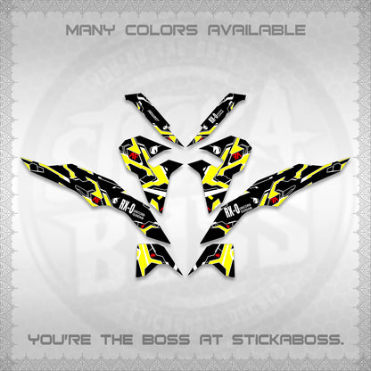 CLICK V3 VARIO DECALS (UNICORN GUNDAM DESIGN) STICKER DECALS By STICKABOSS