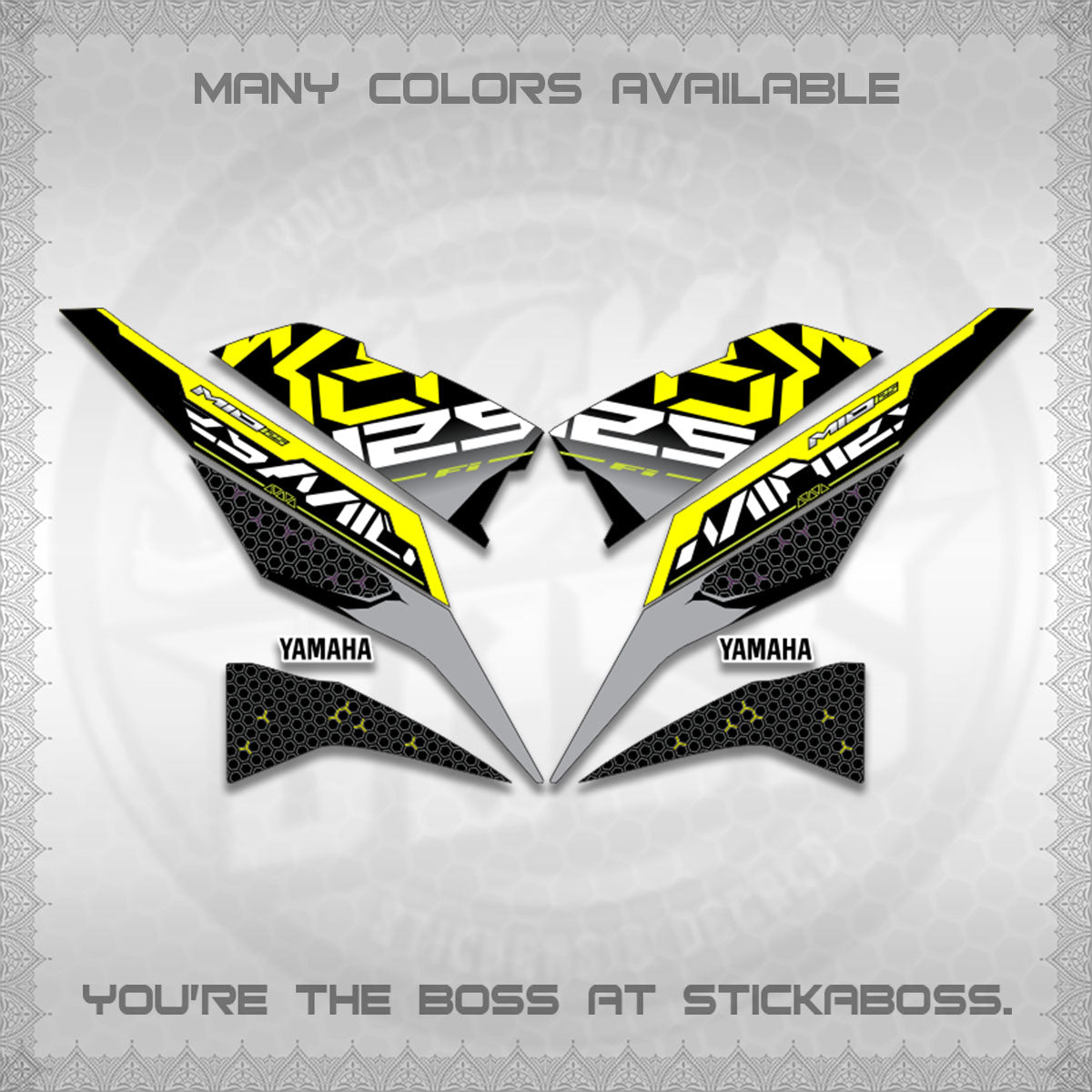MIO I 125 M3 INDO-MALAY DECALS (DI ACARA DESIGN)STICKER DECALS By STICKABOSS