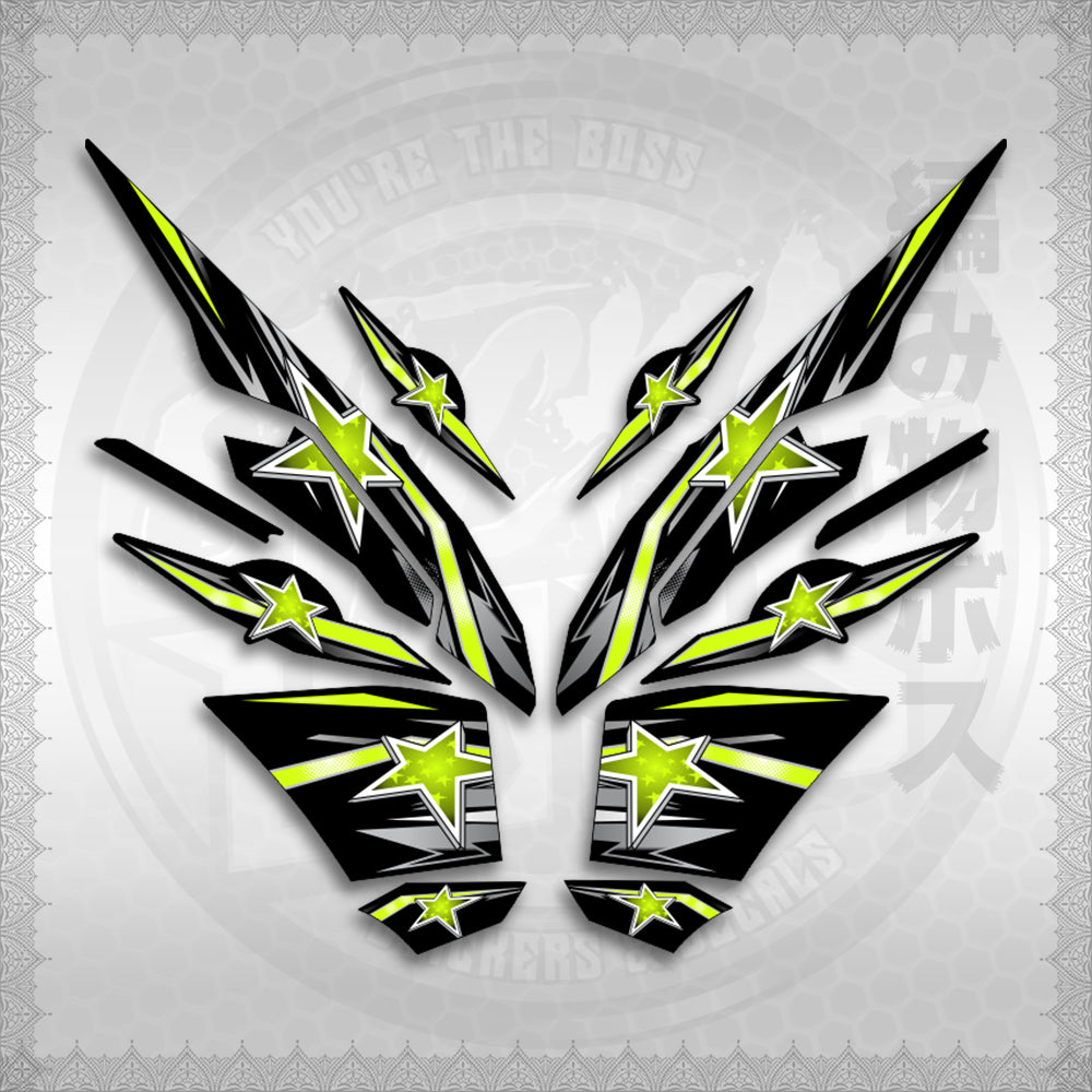 STICKER DECALS for AEROX V3 ALPHA TURBO INDO (AV3LESTSE) By STICKABOSS (SOFIE LAMINATED WATERPROOF)