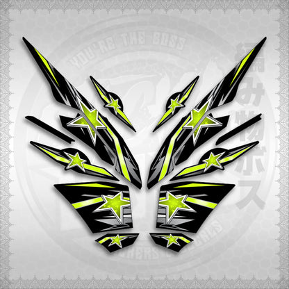 STICKER DECALS for AEROX V3 ALPHA TURBO INDO (AV3LESTSE) By STICKABOSS (SOFIE LAMINATED WATERPROOF)