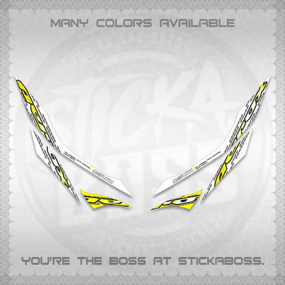 AEROX 155 V1 FOR WHITE DECALS (NEW 2026 VORTEX) STICKER KITS BY STICKABOSS
