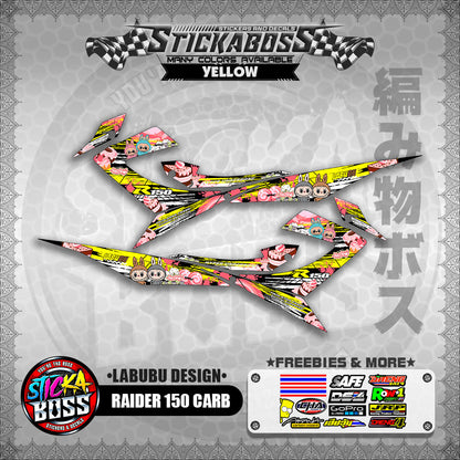 RAIDER 150 CARB STICKER DECALS ( LABUBU DESIGN )【WITH FREEBIES】