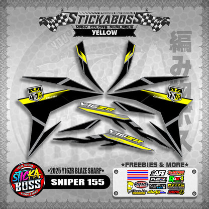 SNIPER 155 STICKER DECALS ( 2025 Y16ZR BLAZE SHARP )【WITH FREEBIES】