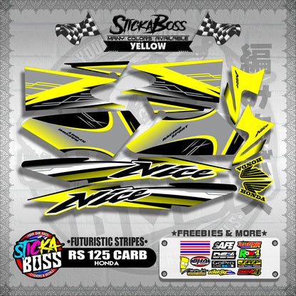 RS 125 THAI DECALS ( FUTURISTIC STRIPES )【WITH FREEBIES】