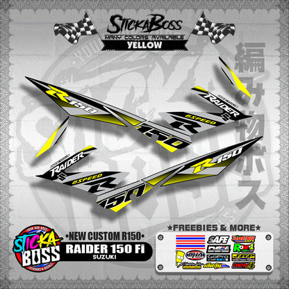 RAIDER 150 Fi DECALS ( NEW CUSTOM R150 )【WITH FREEBIES】