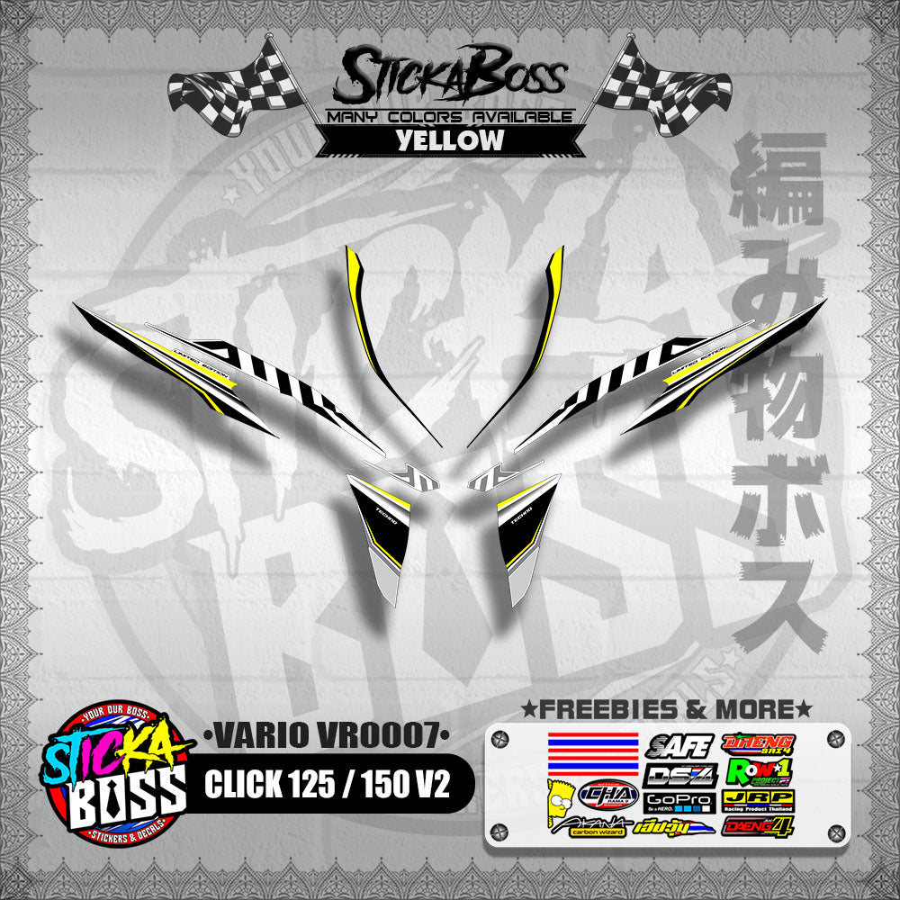 CLICK 125 / 150 V2 DECALS ( VARIO VR0007 )【WITH FREEBIES】