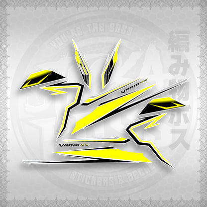 STICKER DECALS for CLICK 125 V3 (CV3VAVRDEFOWH) By STICKABOSS (SOFIE LAMINATED WATERPROOF)