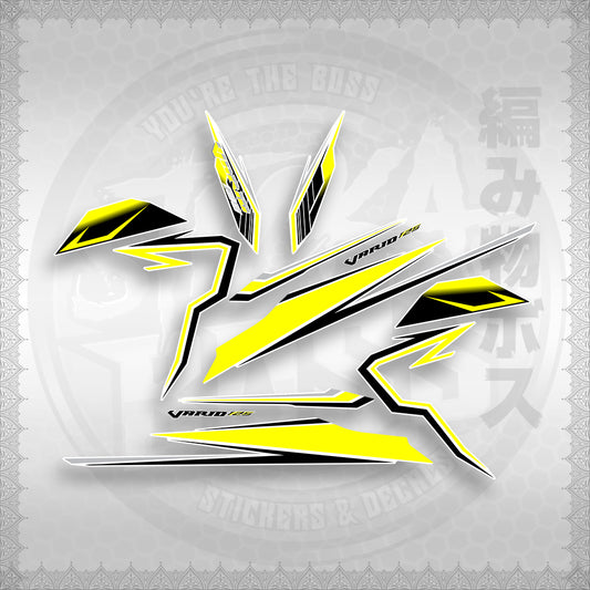STICKER DECALS for CLICK 125 V3 (CV3VAVRDEFOWH) By STICKABOSS (SOFIE LAMINATED WATERPROOF)
