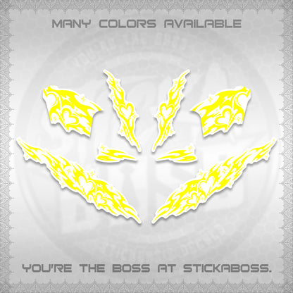 CLICK 125 V2 FOR WHITE DECALS (2026 STRIPING HEART DESIGN) STICKER KITS BY STICKABOSS