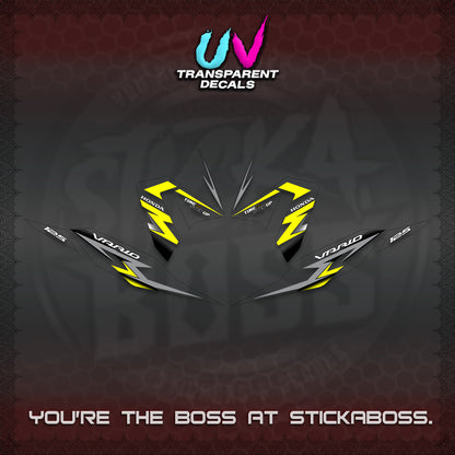 CLICK 125 V4 VARIO UV TRANSPARENT DECALS (2026 VR0006 DESIGN) STICKER KITS BY STICKABOSS