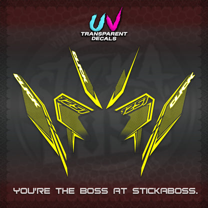 CLICK 125 V3 UV TRANSPARENT DECALS (2026 LINE UP DESIGN) STICKER KITS By STICKABOSS