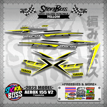 AEROX 155 V2 2023 STOCK DECALS ( 2023 MODEL )【WITH FREEBIES】