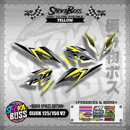 CLICK 125 / 150 V2 DECALS ( VARIO SPIKES EDITION ) 【WITH FREEBIES】