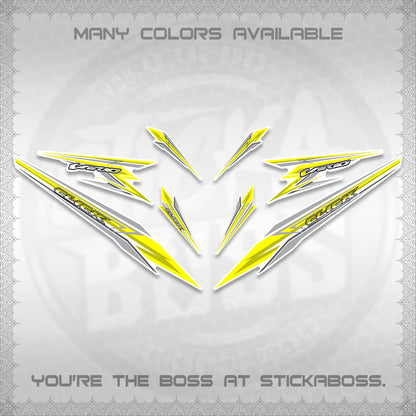 CLICK 160 VARIO FOR WHITE DECALS (2026 SHARP 00-A1 DESIGN)STICKER KITS By STICKABOSS