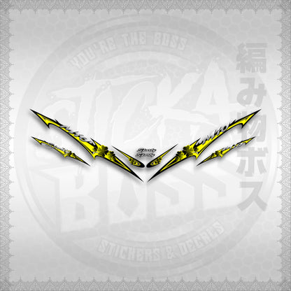 STICKER DECALS for MIO SPORT / MIO 1 (MSPSHEDCL) By STICKABOSS (SOFIE LAMINATED WATERPROOF)