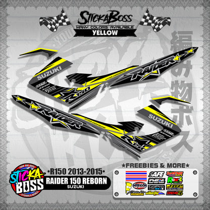 RAIDER 150 REBORN STOCK DECALS ( R150 2013 - 2015 )【WITH FREEBIES】
