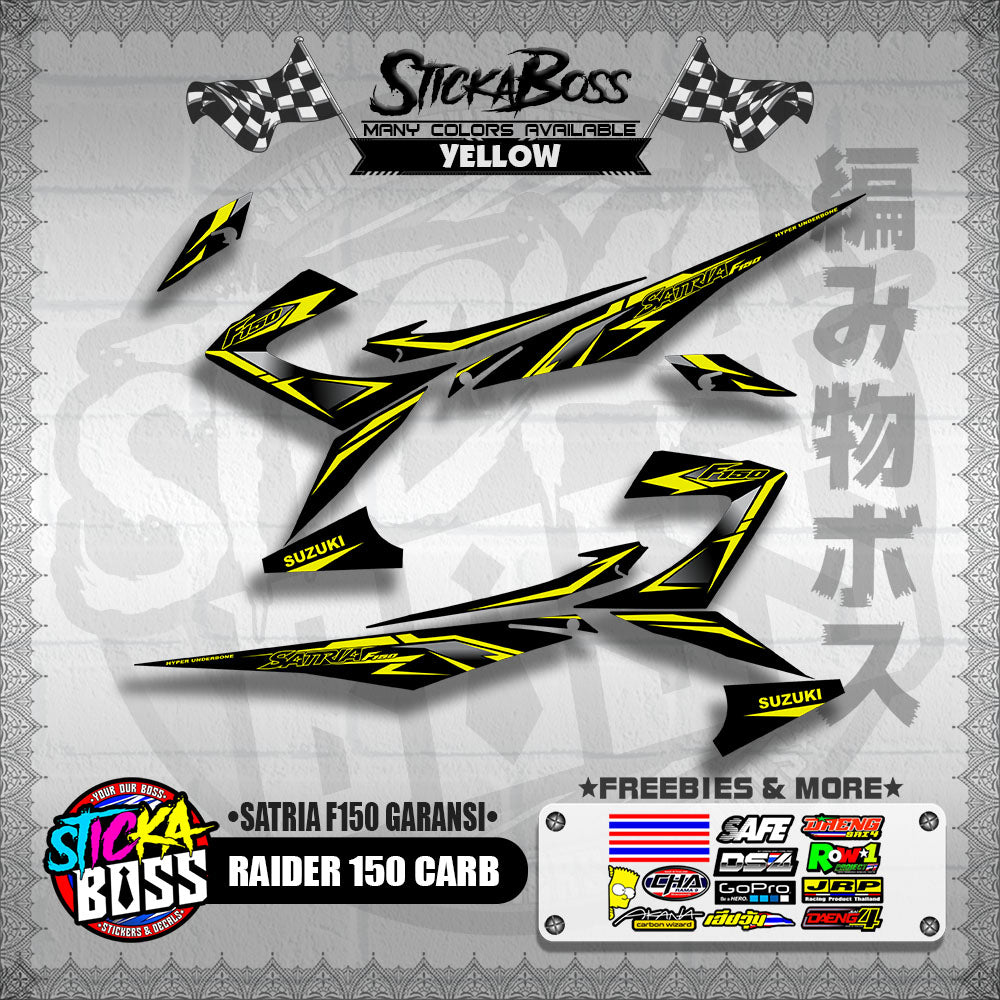 RAIDER 150 CARB DECALS ( SATRIA F150 GARANSI )【WITH FREEBIES】