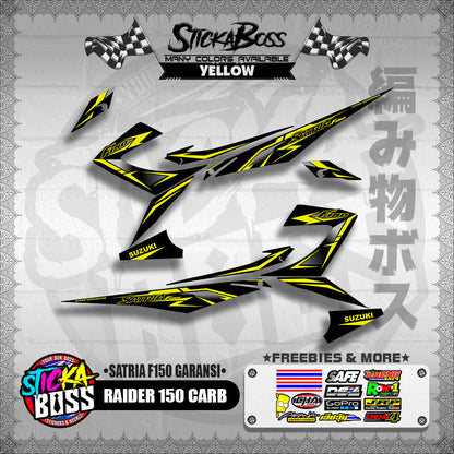 RAIDER 150 CARB DECALS ( SATRIA F150 GARANSI )【WITH FREEBIES】