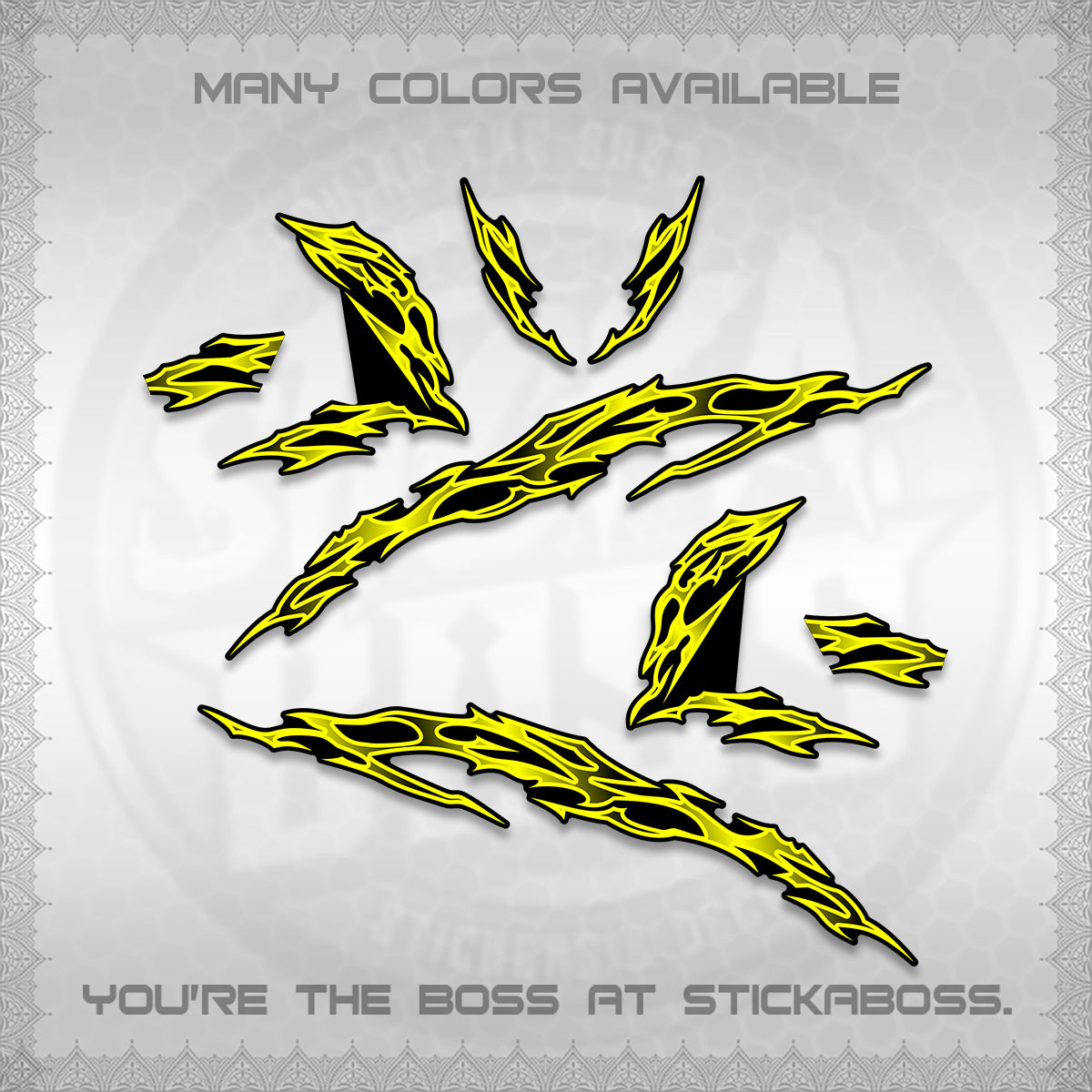 CLICK 125 V3 DECALS (2026 T2 LIGHTNING DESIGN) STICKER KITS BY STICKABOSS