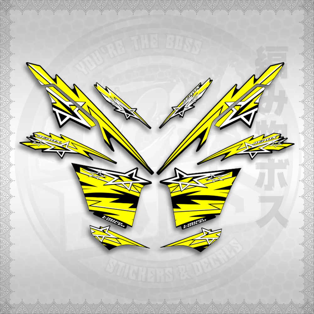 STICKER DECALS for AEROX V3 ALPHA TURBO INDO (AVRSTST01) By STICKABOSS (SOFIE LAMINATED WATERPROOF)